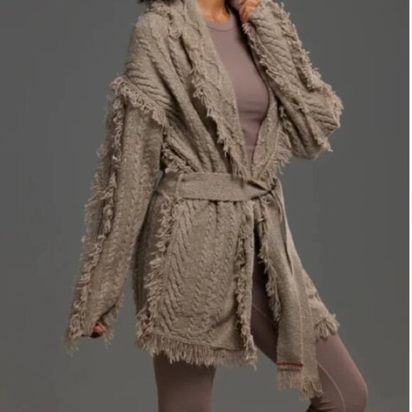 NEW GREYSON Luxe CASHMERE + WOOL Cable Knit Cardigan Sweater $530 RETAIL! - Picture 7 of 8